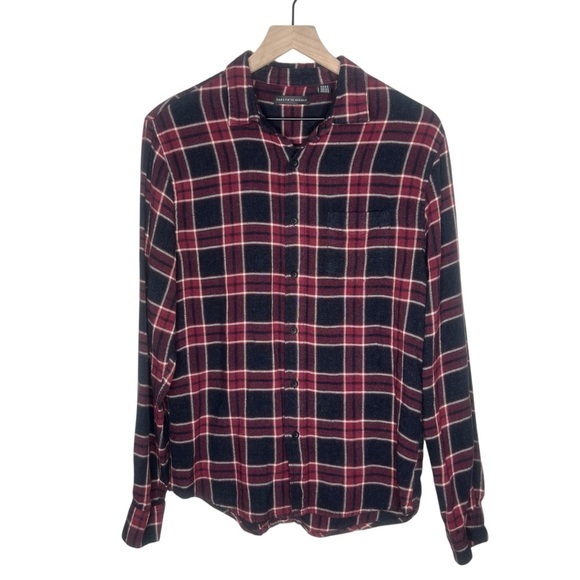 Saks Fifth Avenue Soft Cotton Flannel Plaid Button‎ Up Shirt - Picture 1 of 11